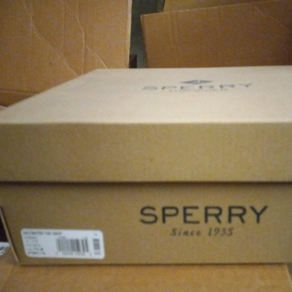 SPERRY Top Sider Saltwater Duck Waterproof Boots 91175 Navy+ Brown Leather 8.5 - Picture 12 of 14